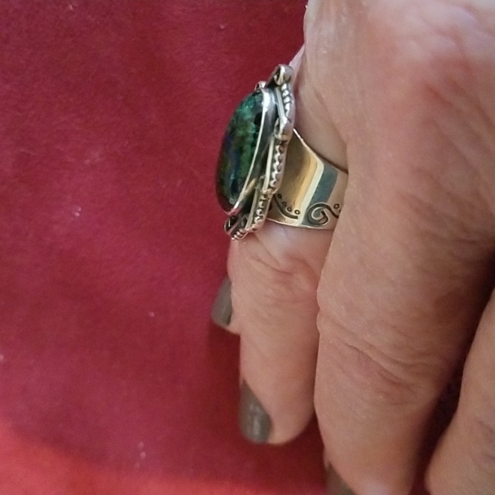 Silver and Jasper stone Ring - Picture 11 of 11